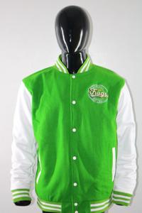 Chaqueta Varsity Unisex de Alta Calidad, Cuero de Oveja Genuino, Colores Personalizables, Cuello Alto, Secado Rápido, Transpirable - Product Image 2