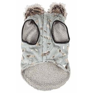Luxe Gold <b>Designer</b> Fur <b>Dog</b> Jacket Coat with Gold Leaf Elegant Pet <b>Clothes</b> - Product Image 5