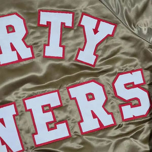 Chaqueta Varsity de Satén Bordada y Transpirable para Hombre, Talla Grande, Diseño Personalizado con Nombre y Número del Equipo, para Invierno - Product Image 4