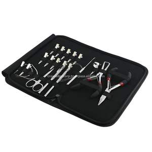 Kit d'outils d'extension de cheveux de qualité professionnelle avec pince à perles 12 pièces petits clips perles anneau de séparation de cheveux 4 pièces aiguilles - Product Image 1
