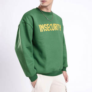Sweat-shirt à col rond personnalisé avec logo OEM, en molleton épais, surdimensionné, unisexe - Product Image 4