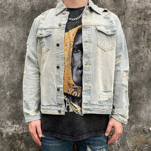 Reinforced Utility Denim <b>Jacket</b> | Men's Multi-Pocket Workwear Style Jean Coat - Product Image 3