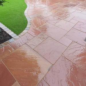 Dalles de pierre naturelle Modak pour extérieur, surface rustique polie, revêtement de sol en pierre naturelle pour patio, dalle de pierre naturelle rustique pour patio. - Product Image 1