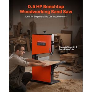 เลื่อยสายพานขนาด 9 นิ้ว มอเตอร์ 1/2 แรงม้า สำหรับงานไม้ แบบตั้งโต๊ะ พร้อมความสูงการตัดสูงสุด 3.5 นิ้ว  ฐานอลูมิเนียมหล่อขนาด 11.8 x 11.8 นิ้ว - Product Image 2