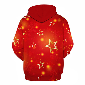 High Quality Custom Women's Casual Knitted Full Fleece Breathable Winter Hoodies 3D Sublimation Christmas Sweatshirts Wholesale - Product Image 3