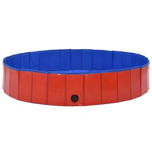 Piscina Pieghevole per Cani in PVC Rosso 63 X 11.8 Pollici, Accessorio per il Divertimento Canino - Product Image 4