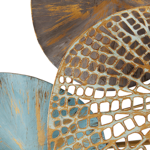 Contemporary Botanical Metal <b>Wall</b> Sculpture Openwork Floral <b>Leaves</b> Accent <b>Decor</b> for Bedroom Living Room Home Interior - Product Image 5