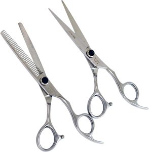 Ensemble de ciseaux de coiffure pour barbier, ciseaux à effiler, ciseaux de salon de coiffure J2 en acier inoxydable japonais, fournitures de salon de coiffure - Product Image 5