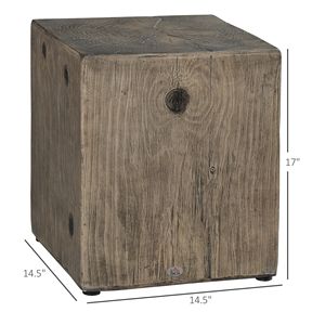Tavolino Rustico in Cemento Grigio con Finitura Effetto Legno, Tavolino da Interno ed Esterno per Arredamento Casa - Product Image 3