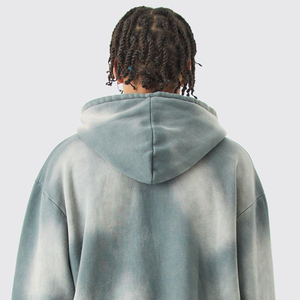 Sweat à capuche unisexe pour homme, personnalisable avec logo brodé, coupe oversize, coupe-vent, en molleton 100 % coton, doublure polaire, idéal pour l'hiver - Product Image 4