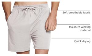<b>Mens</b> Cotton <b>Lounge</b> <b>Shorts</b> Relaxed Fit Soft Knit Home Wear Elastic Waist Drawstring Premium Quality OEM ODM Apparel Quick Dry - Product Image 5