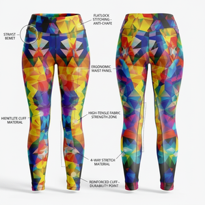 Fabricant de vêtements de fitness Pro Felt, leggings de yoga imprimés sur mesure, extensibles, taille haute, pour la course à pied, séchage rapide, collants de sport - Product Image 2