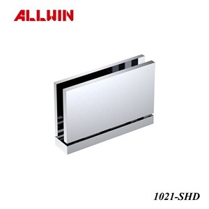 บานพับประตูกระจกอาบน้ำทองเหลืองสี่เหลี่ยมขนาด66x110มม. บานพับประตูกระจกโครเมียมขัดเงาแบบโมเดิร์นสีดำด้าน - Product Image 2