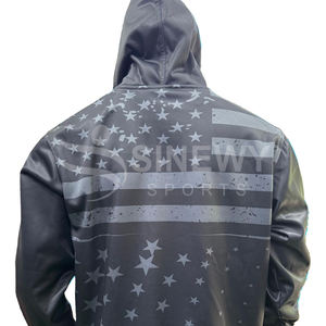 Sweat à capuche personnalisé unisexe coupe ample et courte en molleton 100% coton épais et lourd - Product Image 3