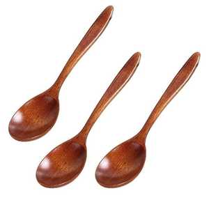 Cuillères en bois en forme de cœur faites à la main, artisanat rustique naturel, ustensiles de cuisine durables, décoration de la maison - Product Image 2