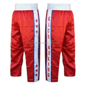 Venta al por mayor pantalones de satén de kickboxing unisex con cintura elástica para correr gimnasio pantalones de boxeo personalizar pantalón de kickboxing - Product Image 1
