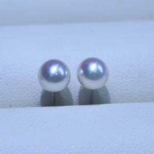 ต่างหูเงินแท้ S925 ประดับมุกน้ำจืดสีม่วงอ่อน ขนาด 9-10 มม. ดีไซน์เรียบหรู ตำหนิเล็กน้อย - Product Image 1
