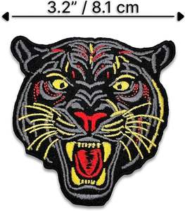 Patchs brodés Panthère Noire - à coudre ou thermocollants pour les trous, les vêtements, les robes, les jeans, les chapeaux, les sacs à <span class=keywords><strong>dos</strong></span> - Product Image 2