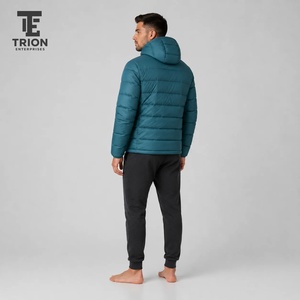 Veste d'hiver matelassée pour hommes en gros, logo personnalisé, impression OEM, nylon respirant de haute qualité, fermeture éclair, design à bulles, poches - Product Image 4