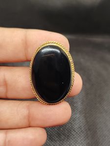 Nouvel arrivage : Onyx noir, cabochon rainuré en laiton, magnifique pierre précieuse de guérison en cristal pour bijoux, pendentifs et breloques tendance - Product Image 4