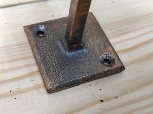 Poignée de portail en fer forgé traditionnelle résistante à la rouille, design torsadé, forme conique en haut, finition embossée, facile à installer - Product Image 5