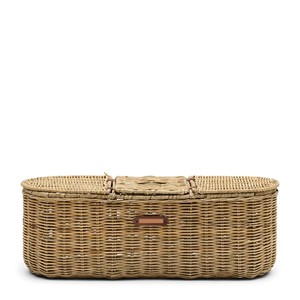 Elegant <b>Large</b> Rectangular Rattan Tissue Box Storage Basket With Lid Handmade Home Organizer - Product Image 2
