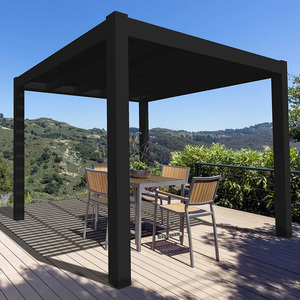 Pergola Bioclimatique Motorisée Écologique Éclairée par LED, Étanche, avec Système de Lames Orientables et Poteaux Renforcés pour Balcon - Product Image 2