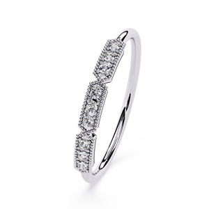 Anillo minimalista de oro amarillo macizo de 14k con diamante redondo de talla brillante para mujer, para compromiso, aniversario, boda - Product Image 4