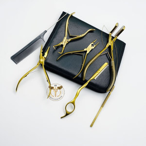 Premium Gold Hair Extension Tool <b>Set</b> – Stainless Steel Pliers Kit with Loop Needle <b>Crochet</b> Hook Razor & Storage Case Salon Use - Product Image 5