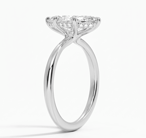 Bague de fiançailles classique pour femme en or 18 carats couleur or, diamant taille marquise excellente, couleur D, cultivé en laboratoire - Product Image 3