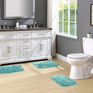 Customised Custom Logo Water Absorbent and <b>Machine</b> Washable Bathroom Memory <b>Foam</b> Bath Mats Rug - Product Image 3