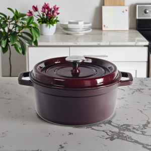 Olla de aluminio antiadherente con revestimiento de granito, tapa de vidrio, asas resistentes al calor, olla profunda para cocinar sopa, utensilios de cocina - Product Image 3