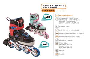 Patins à roulettes réglables SOLEX 5 avec roulements ABEC-7 et roues en TPU, capacité de 100 kg pour enfants et adolescents - Product Image 2