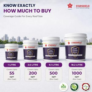 Star Cool Shield Walls Advanced Heat Reflective Matte Exterior <b>Paint</b> Water Resistance Lasting Color Brush/<b>Spray</b> Application - Product Image 6