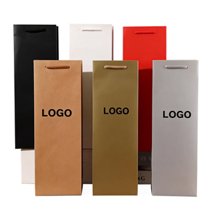 Bolsas de Regalo para Vino de Papel Kraft Resistente, Diseño de Asa Personalizado, Empaque Personalizado - Product Image 3