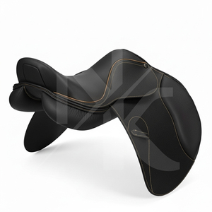 Silla de montar de competición para salto de obstáculos, de cuero genuino, estilo inglés, de alta densidad, productos de carreras de caballos ingleses de la India. - Product Image 5