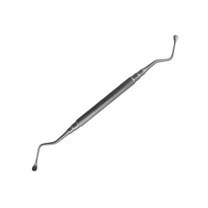 Curette chirurgicale dentaire manuelle premium en acier inoxydable, double cuillère ovale coudée, outil de détartrage osseux, certifiée CE, usage hospitalier - Product Image 4