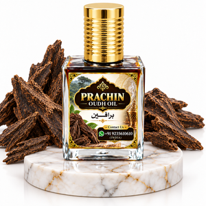 Huiles Aloura Luxe Huile de PRACHIN OUDH - Naturelle Biologique 100% Pure Distillée à la Vapeur Bouteille Carrée Parfum Terrestre pour Tous Types de Peau - Product Image 3