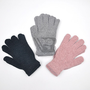 Wholesale Knit Warm Winter Women Plush Fancy Cool Long Half Fingerless Work Special <b>Gloves</b> With Flip and Small Button - Product Image 1