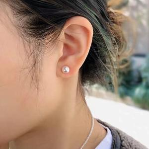 Pendientes de Perlas de Agua Dulce Naturales Blancas de 3-4 mm de Zhuji, con Incrustaciones de Oro de 14K, Colección Little Fresh, Colección Rose, Perla Natural - Product Image 4