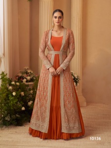 Highly Trending Top Quality And Unique Design Pattern Anarkari Style Gown For Women Give Looks Elegant In <b>Wedding</b> Parties - Product Image 2