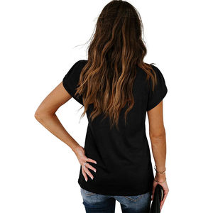 Camisetas Casuales de Mujer de la Mejor Calidad para Verano, Manga Corta, con Etiqueta Privada, Técnica de Teñido Liso, 100% Algodón - Product Image 6