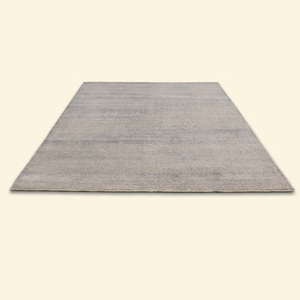 Tapis DECORDEC écologique antidérapant gris ivoire à micro-rayures, tissé à la main, style minimaliste, pour salon et hôtel - Product Image 2