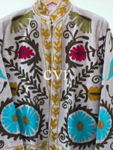 Handmade Velvet Women's Luxury Coat Hand Embroidered Uzbek Outerwear Suzani Eco-Friendly Suzani Velvet Winter <b>Boho</b> for Party We - Product Image 2