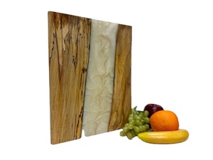 Tabla de cortar de madera de olivo hecha a mano de lujo con incrustaciones de Río de resina epoxi, Tabla grande multiusos para charcutería y queso - Product Image 6