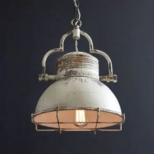 Industrial Metal Pendant Light Round Shade <b>Ceiling</b> Mount Indoor Living Room <b>Decor</b> Durable Design - Product Image 3