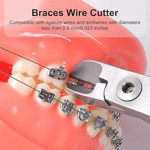 Alicates de corte distal para ortodoncia dental, de acero inoxidable, manuales, para cortar alambres de brackets, con función de seguridad. - Product Image 3
