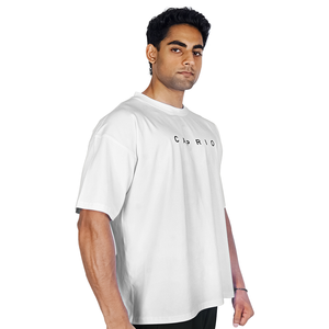 Camiseta de Algodón Blanca de Manga Corta para Hombre Caprio, Corte Regular, Cuello Redondo, Transpirable, de Secado Rápido, Tejido Jersey de 180g - Product Image 3