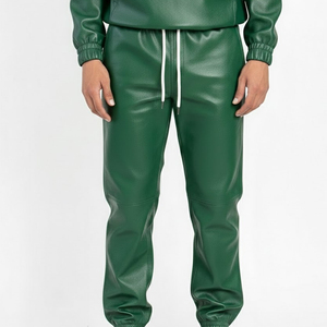 Survêtement en cuir décontracté à capuche pour homme, modèle hiver, poids lourd, couleur unie, manches longues, haute qualité, nouveau design, le plus vendu, en promotion - Product Image 4