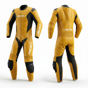 Traje de Carreras de Cuero Genuino de Seguridad Integral con Logotipo Personalizado, Equipo de Protección para Motociclismo Transpirable con Acolchado CE, Traje de Pista de Cuero OEM ODM - Product Image 2